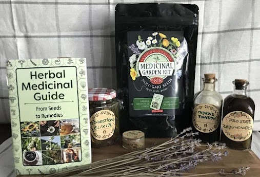 Medicinal Garden Kit on kitchen counter